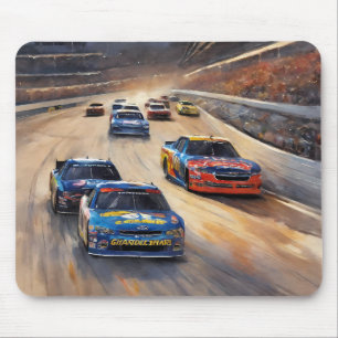 High-Speed Colorful Twilight Racing Scene Mouse Mat