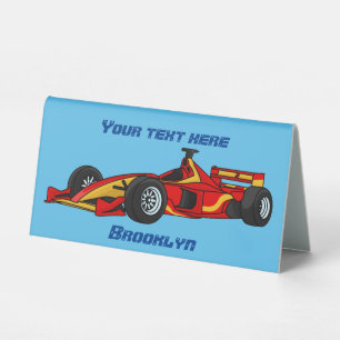High speed racing cars cartoon illustration