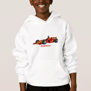 High speed racing cars cartoon illustration