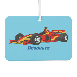 High speed racing cars cartoon illustration car air freshener