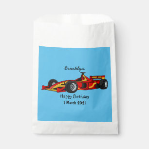 High speed racing cars cartoon illustration favour bags