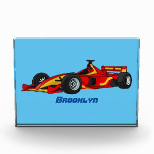 High speed racing cars cartoon illustration photo block