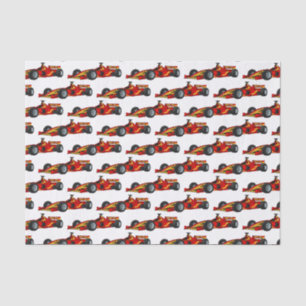 High speed racing cars cartoon illustration tissue paper