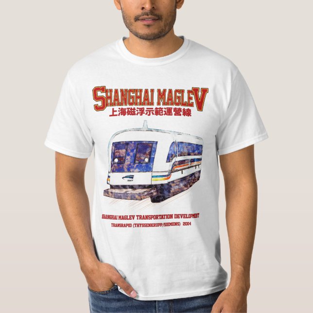High-Speed Shanghai Maglev SMT Transrapid Train T-Shirt (Front)