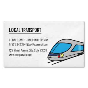 High Speed Train Magnetic Business Card