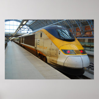 High speed train poster