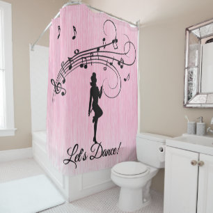 High Step Dance Custom Text Pink Shower Curtain