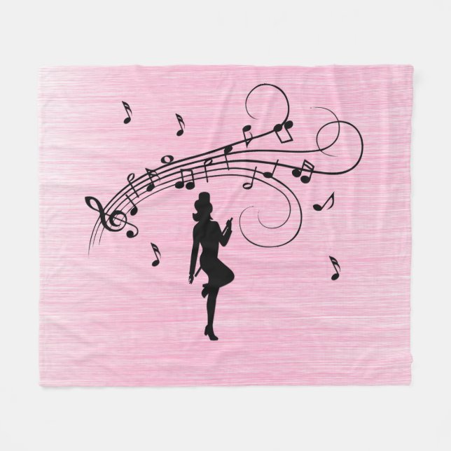 High Step Dancing to the Music Fleece Blanket (Front (Horizontal))