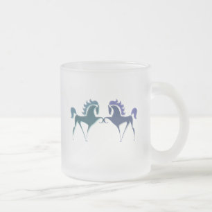 High Stepping Horse Logo Glass Coffee Cup