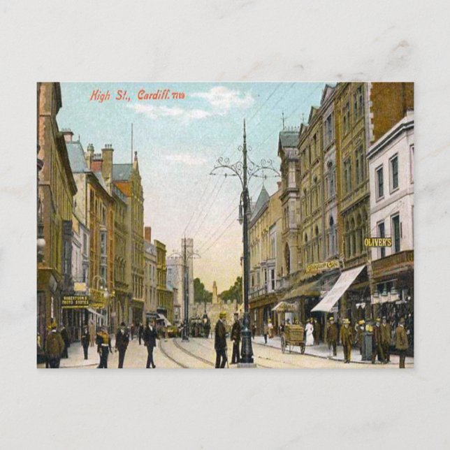 High Street, Cardiff Postcard (Front)