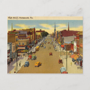 High Street, Portsmouth, Virginia Postcard