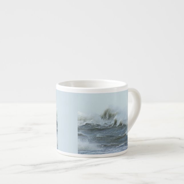 High Surf - Outer Banks North Carolina Espresso Cup (Front Right)