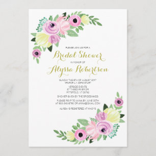 High Tea Bridal Showers Floral Romantic Card