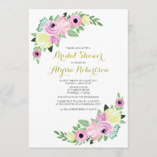 High Tea Bridal Showers Floral Romantic Card