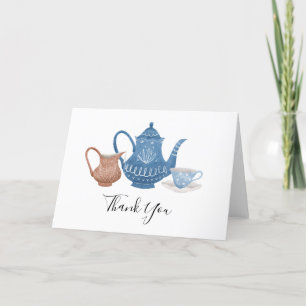 High Tea Party Bridal Shower Thank You Card