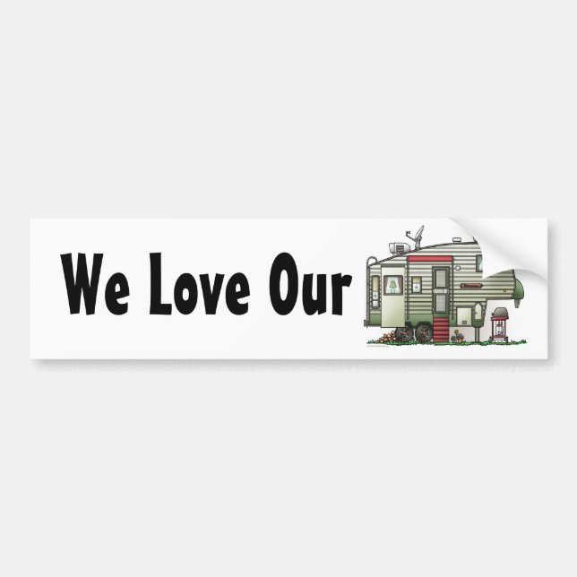 High Tech 5th Wheel Camper Bumper Stickers (Front)