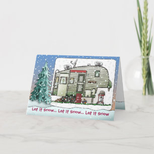 High Tech 5th Wheel Camper Holiday Cards
