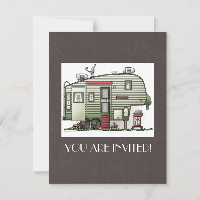 High Tech 5th Wheel Invitation (Front)