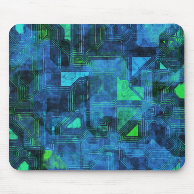 High Tech Circuitry Mouse Mat (Front)
