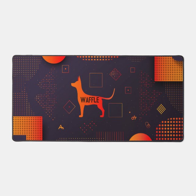High Tech Customisable Dog Desk Mat (Front)