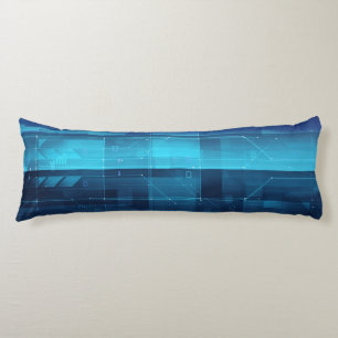 High tech digital background body cushion