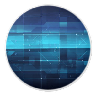 High tech digital background ceramic knob
