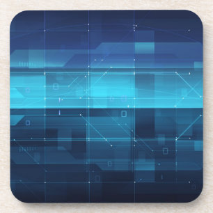 High tech digital background coaster