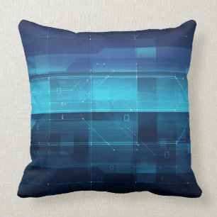 High tech digital background cushion