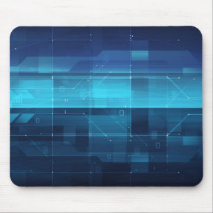 High tech digital background mouse mat