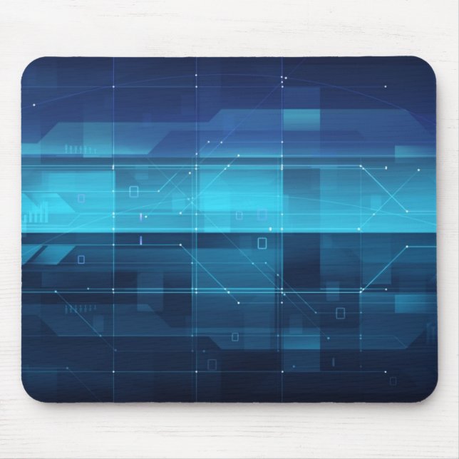 High tech digital background mouse mat (Front)