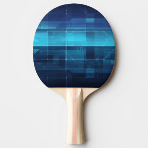 High tech digital background ping pong paddle