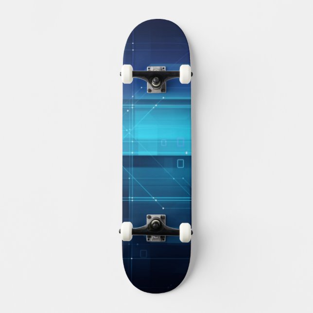 High tech digital background skateboard (Front)