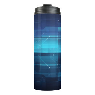 High tech digital background thermal tumbler