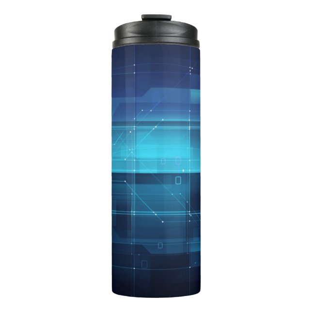 High tech digital background thermal tumbler (Front)