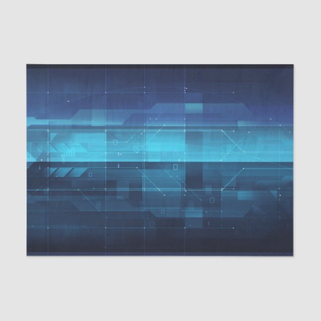 High tech digital background tissue paper (Front)