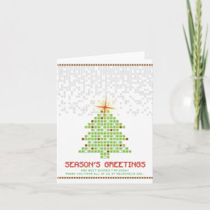 High-Tech Pixel Gaming Business Christmas Holiday Card