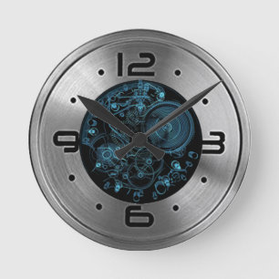 High tech round clock