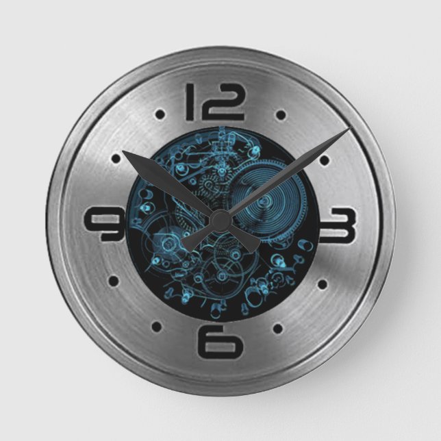 High tech round clock (Front)