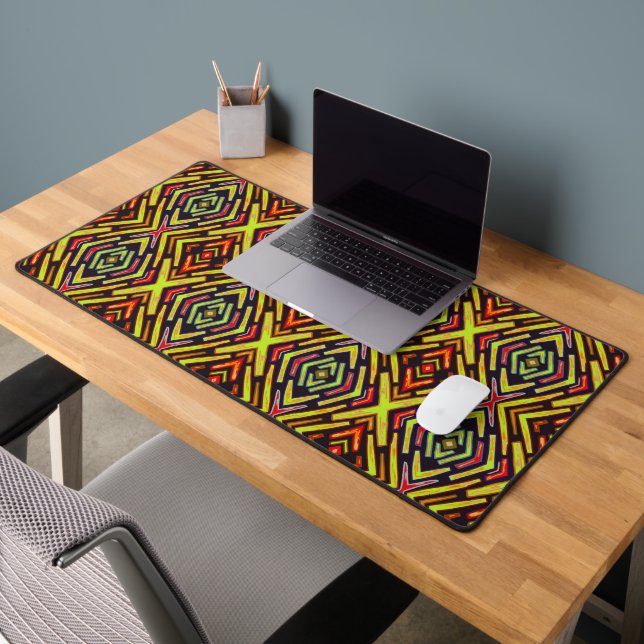 High Tech Sci Fi Neon Green  Desk Mat (Office 2)