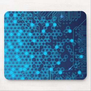 High tech technology wallpaper circuit board engin mouse mat