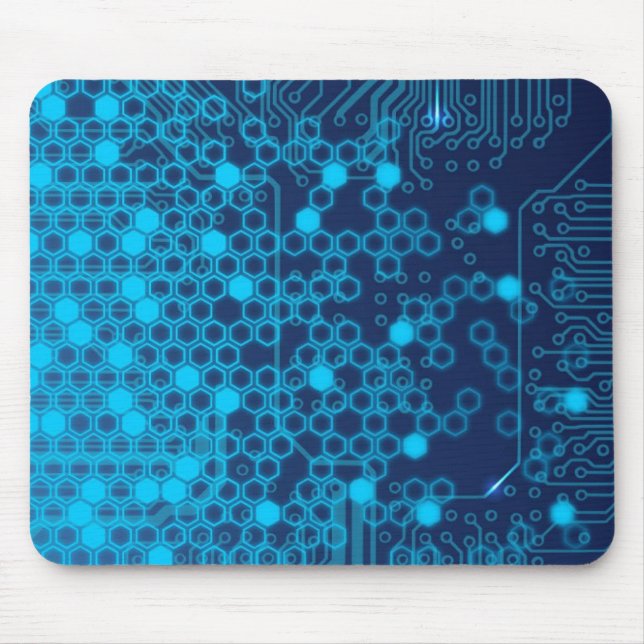 High tech technology wallpaper circuit board engin mouse mat (Front)