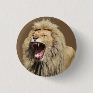 High Tension Lion 3 Cm Round Badge