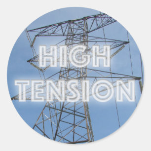 High Tension Tower Classic Round Sticker
