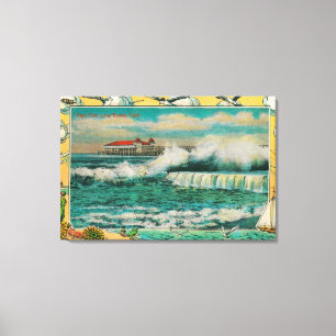 High Tide at Long Beach, California Canvas Print