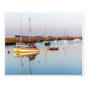 High tide in the harbour on a calm evening. Photo Print