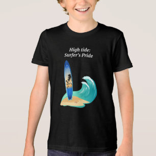 "High Tide: Surfer's Pride" adventure ocean beach Tri-Blend Shirt