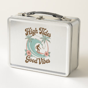 High Tides, Good Vibes – Surfing Ocean Adventure Metal Lunch Box