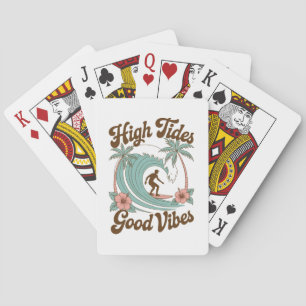 High Tides, Good Vibes – Surfing Ocean Adventure Playing Cards