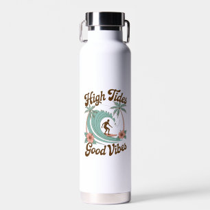 High Tides, Good Vibes – Surfing Ocean Adventure Water Bottle