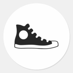 High Top Sneaker Classic Round Sticker